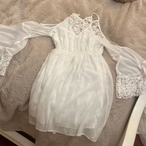 Patterned white dress from Abercrombie